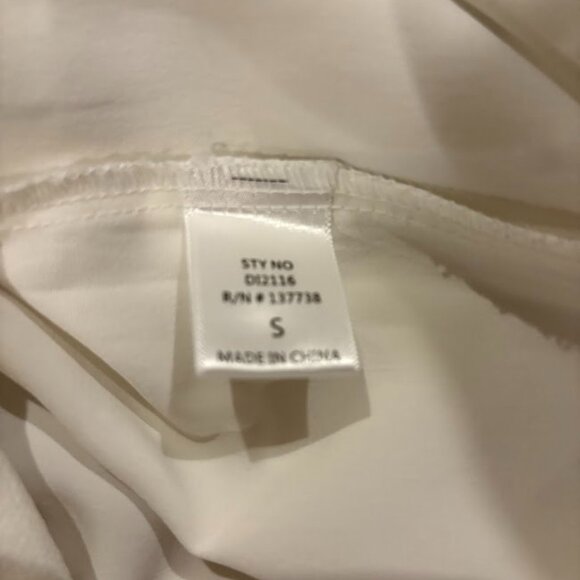 FORE White Short Sleeve Shift Dress Minimalist Classic - Picture 2 of 3